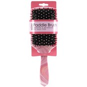 Wholesale - PINK PRINTED PADDLE HAIR BRUSH C/P 48, UPC: 769898522024